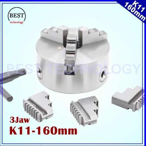 K11 160mm 3 jaw Chuck self-centering manual chuck four jaw for CNC Engraving Milling machine ,CNC Lathe Machine