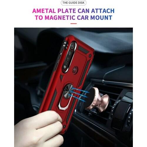 3D Combo Armor Case for Motorola Moto G8 Plus Moto G8 Play for Motorola One Macro Metal Phone Back Cover Case Fundas Coque Etui