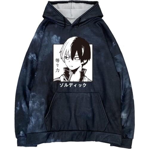 3D Hoodies Women/Men My Hero Academia Funny Shoto Todoroki Long Sleeve Hooded Sweatshirt Men Hoodies