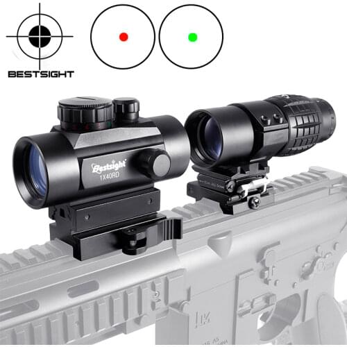 3x Magnifier Holographic 1x40 Green Dot Sight Riflescope Tactical Red Dot Scope Sight Hunting Combination For Hunting