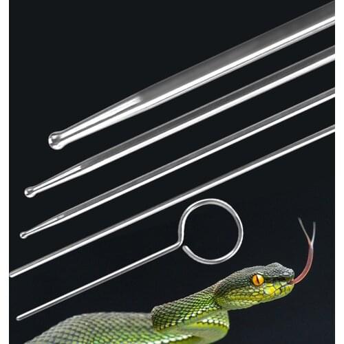 6 Pieces Snake Probe Kit Round Ball Tip Professional Reptiles Snake Sexing Kit Probes Set Snake Gender Detector