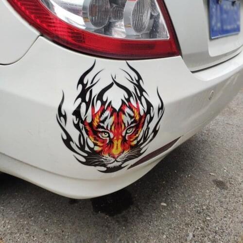 Tiger head car sticker tiger body decoration personality creative scratch cover waterproof decoration sticker for Lexus car