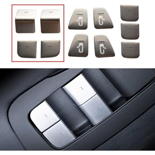 Car Window Lift Switch Button Door Open Sticker Trim for Tesla Model 3 2017-2020 High Quality ABS Plastic Interior Accessories