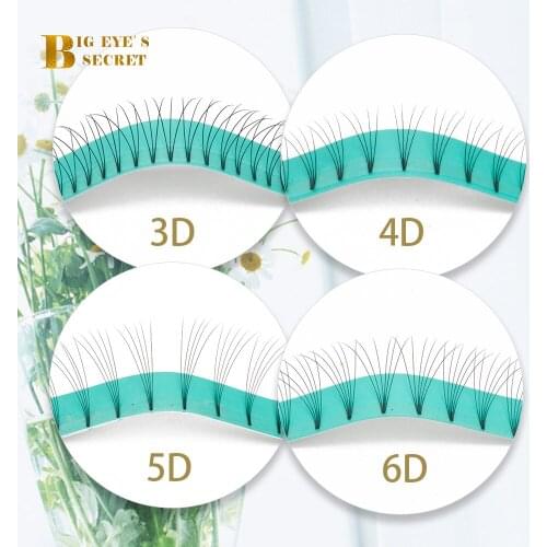 Big eyes secret Lashes 3D/4D/5D/6D Short Stem Russian Volume Eyelash Extensions Handmade Premade Fans Lashes Extension