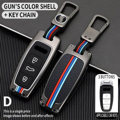 Car Key Case Cover Key Bag For a1 a3 8v a4 b9 a5 a6 c8 q3 q5 q7 tt Keychain Accessories Car-Styling Auto Holder Shell