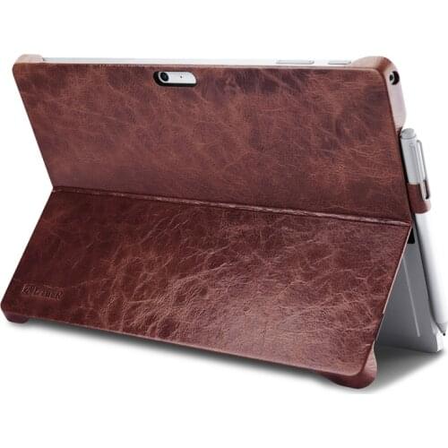 For Surface Pro 8 Case Genuine Leather Luxury Tablet Funda Surface Pro 6 Pro 5 Pro 4 Case with Pen Holder Full-Body Stand Cover