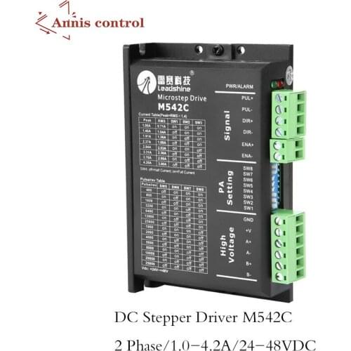 M542C 2-phase stepper motor driver Input voltage 24-48VDC current 1.0-4.2A CNC machine tool engraving machine hybrid servo motor