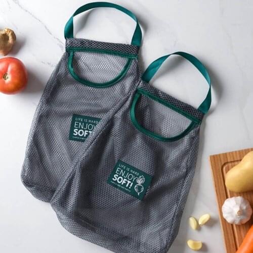 Fruit Vegetable Garlic Onion Hanging Storage Bag Breathable Multifunctional Portable Mesh Bag Organizer Home Kitchen Accessories