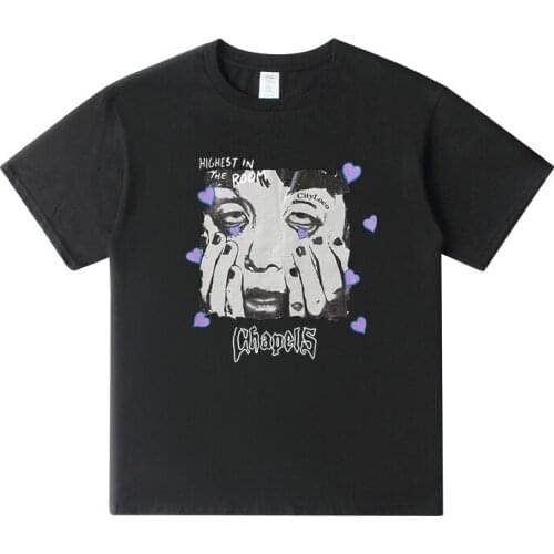 Summer Harajuku Fashion Mens T Shirts Highest in the room Print Vintage Tshirts Men Streetwear Graphic Tees Top Cotton T-shirts