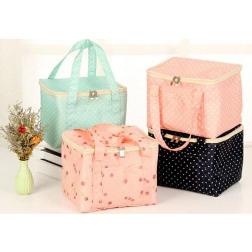 Insulated Thermal Cooler Box Food Storage Bag Picnic Container Canvas Home Storage Bag Printing Portable Bags