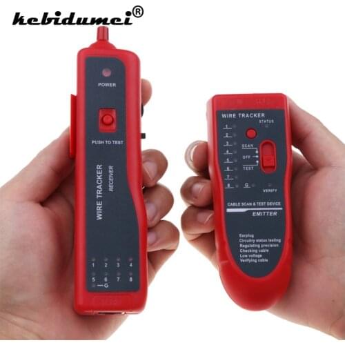 Kebidumei Multifunction RJ45 RJ11 Cable Wire Tracker Diagnose Tone Networking Tools Telephone Network Phone Generator wholesale