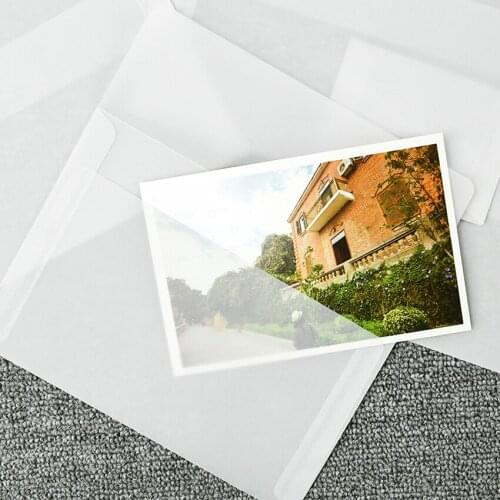 10pcs/lot Blank Sulfuric Acid Paper Envelope Translucent Envelope Postcard Small Storage Bag for Love Letter,Card Storage