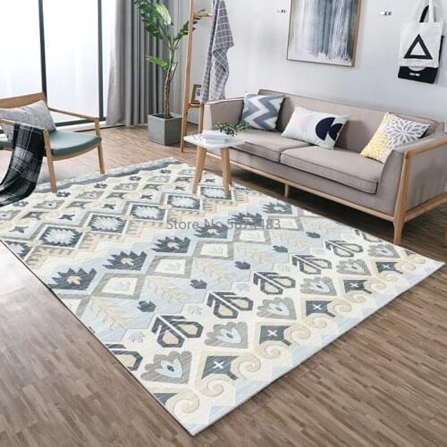 Nordic Carpet Rug For Living Room Modern Printing 3d Geometric Floor Rug Non-slip Antifouling Carpet For Parlor Factory Supply