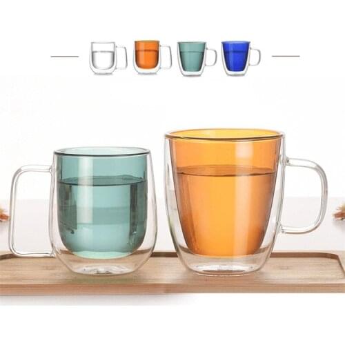 Creative Bar Wine Glass Whiskey Beer Mug Heat Resistant Office Teacup Double Wall Coffee Juice Cocktail Vodka Cup Drinkware