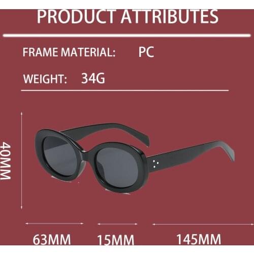 Fashion Cat Eye Oval Sunglasses Women 2021 New Luxury Brand Design Relaxed Comfortable Sun Glasses Men Rave Party Eyewear UV400