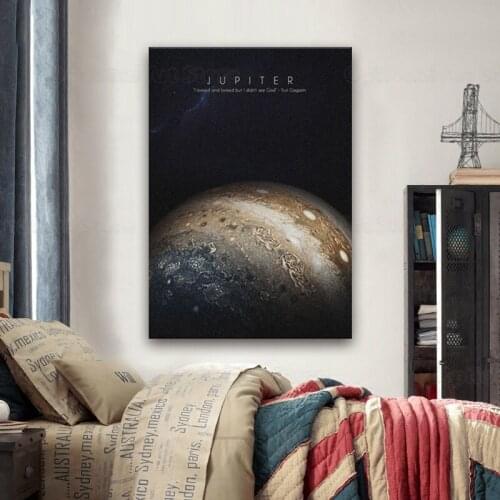 Solar System Jupiter art Poster Canvas Wall Art Decoration prints for living Kid Children room Home bedroom decor painting