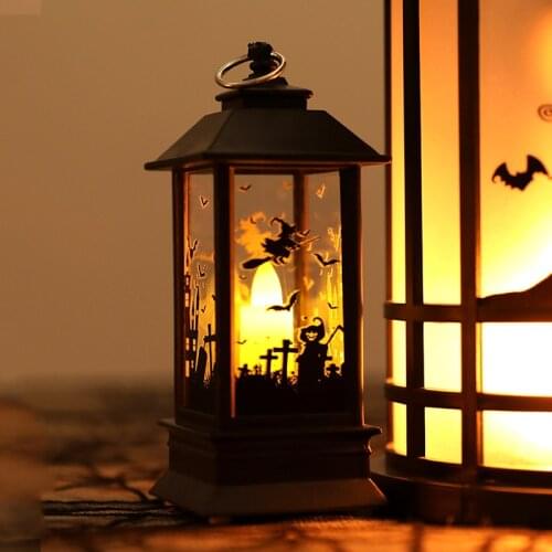 2020 New Halloween Vintage Pumpkin Castle Light Lamp Party Hanging LED Party Decor