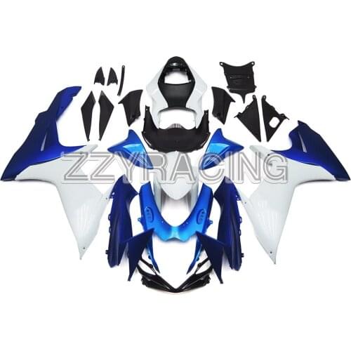 Full Motorcycle Fairings Kit for Suzuki GSXR600 GSXR750 K11 2011 2012 2013 2014 2015 2016 ABS Plastic Body Work White Blue Cover
