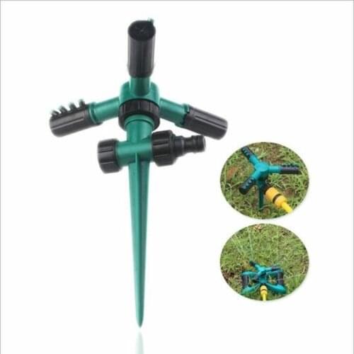 360 Rotating Yard Spray Water Irrigation System Automatic Lawn Water Garden Sprinklers 3 Arm Sprayer Irrigation Garden Lawn