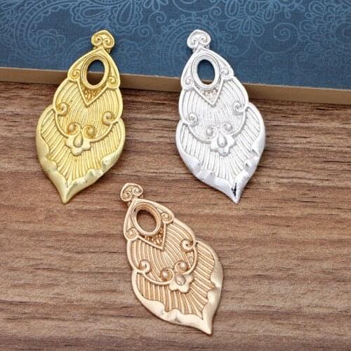 10 PCS 23*45.5mm Metal Alloy Gold/Silver color Pendant Connectors DIY Accessories For Jewelry Making