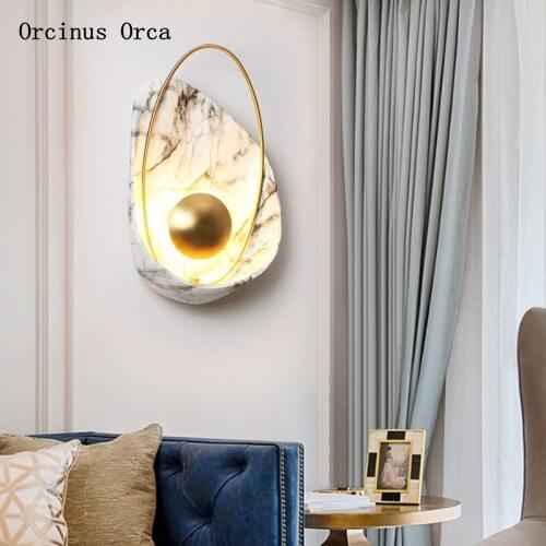 Post modern luxury shell decorative wall lamp living room corridor northern Europe creative decorative wall lamp