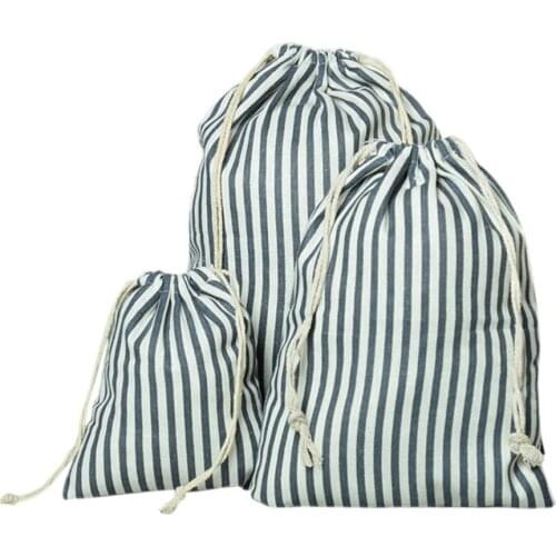 Handmade Cotton Linen Storage Package Bag Drawstring Bag Travel Storage Bag Gift Candy Jewelry Organizer Makeup Cosmetic Key Bag