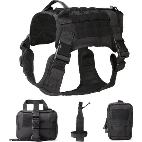 Tactical Service Dog Vest Breathable K9 Harness Adjustable Training Hunting Molle Dog Tactical Harness Military Dog Clothes