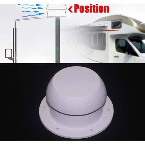 JEAZEA 1x Mushroom Head Shape Ventilation Cap For RV Accessories Top Mounted Round Exhaust Outlet Vent Cap Heating Cooling Vent