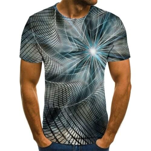 Fun 3D graphics T-shirt mens summer fashion casual T-shirt breathable O-neck shirt streetwear extra-large polyester material