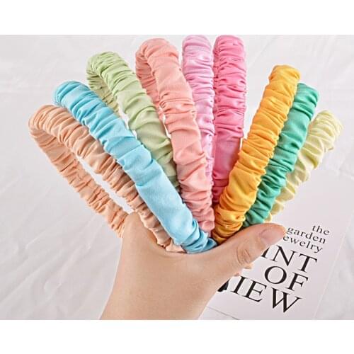 Candy-Colored Hair Bands Girls Hearts All-Match Hair Accessories Women Wrinkleflannel Washing Face Female Headbands