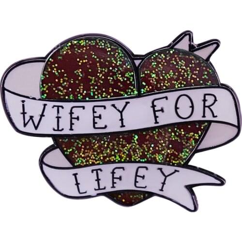 Wifey For Lifey Bridal Pin bride Badge brooch Great wedding shower or bachelorette party gift Anniversary Gifts for Her