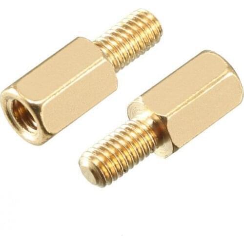 100Pcs M4*7+6mm Hex Nut Spacing Screw Brass Threaded Pillar PCB Computer PC Motherboard Standoff Spacer L=7MM