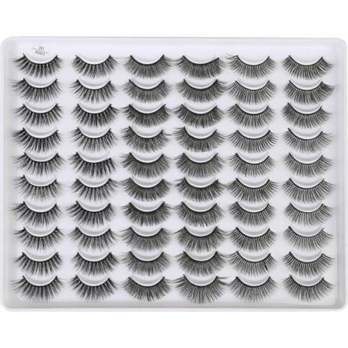 30 Pairs 3D Mink Eyelashes Long Lasting Mink Lashes Natural Curl Volume Eyelashes Extension Thick Long 3D False Eyelashes
