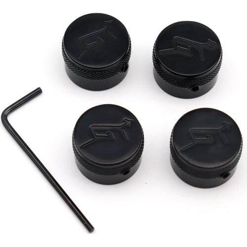 4pcs Black Gretsch “G” Logo Knob With Arrow Control