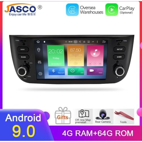 Android 9.0 Car Stereo DVD Player GPS Glonass Multimedia for Fiat Grande Punto Linea 2012 2013 2014 2015 Audio RDS Radio Stereo