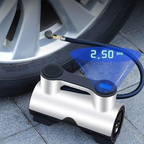 Wireless Air Compressor for Basketball Car Tire Inflator 12V/120W Portable Electric Pump with Analog Pressure Gauge
