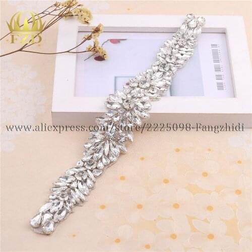 FZD Wholesale 30 pcs Hotfix Crystal Diamond Stones Handicraft Rhinestone Applique DIY Garment Dresses Headband belts DIY