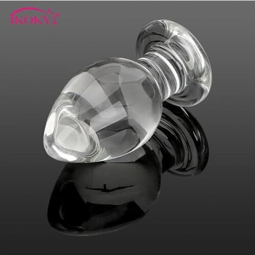 IKOKY Anal Plug Glass Prostate Massager Butt Stimulation Sex Products Erotic Sex Toys for Women Butt Plug Adults Toys