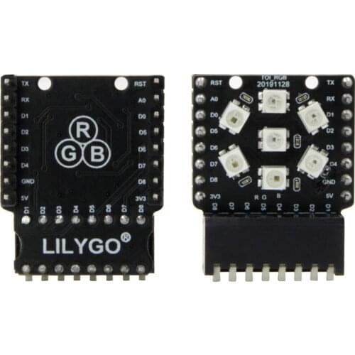 LILYGO® TTGO T-OI WS2812 RGB Expansion Board for T-OI ESP8266 Development Board 16340 Battery Holder