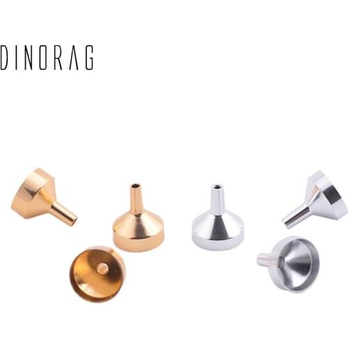 20pcs/lot Mini Funnels Perfume Plastic/Gold/Silver Aluminium Perfume Essential Oil Filling Empty Bottle Liquid Dispenser Tool