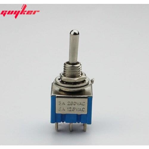 Guitar Mini Toggle Switch 3 Position ON/NO/ON 6 PIN Car/Boat Switches Blue