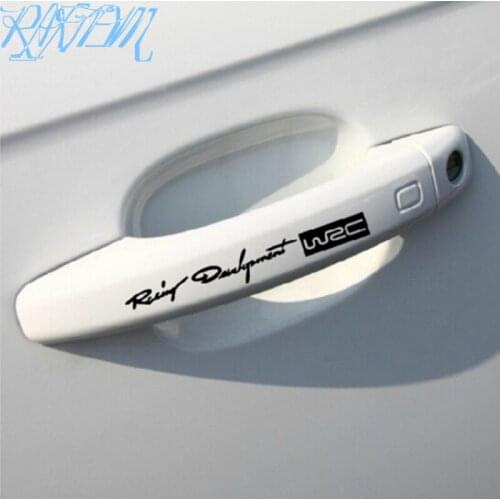 4pcs/set Car-styling WRC Logo Door Handle Reflective Stickers for Lifan X60 Cebrium Solano New Celliya Smily Geely X7 EC7