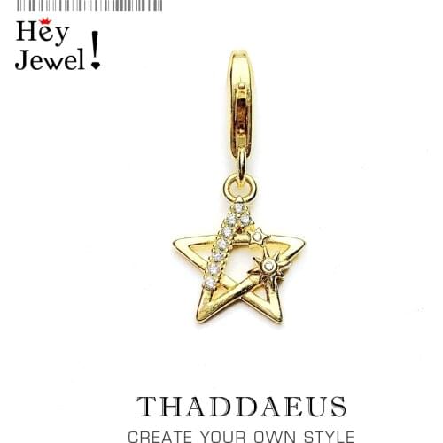 Charm Pendant Magic Star Stones Gold 2021 Summer New European Jewelry 925 Sterling Silver Gift For Women fits Bijoux Bracelet