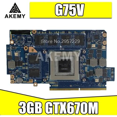 Original Video card For Asus notebook G75V G75VX 3GB GTX670M Highest configuration N13E-GR-A2 graphic card