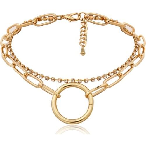 Punk Design Metal Chain Necklace Geometric Cool Hip-Hop Mens Necklace For Women Fashion Jewelry Accessories choker 2020