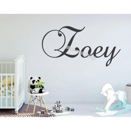 Personalized Custom Name wall Sticker Nursery Kids Room Baby Birthday Gift Art calligraphy Decor Vinyl Decal wallpaper EB541