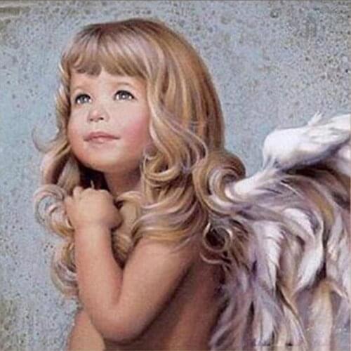 Diy square drill diamond mosaic vishivka full diamond embroidery angels diamond painting europe style wall painting needlework