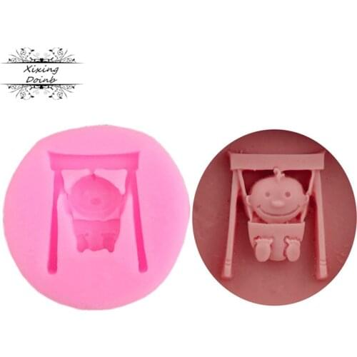 Silicone Swing Baby mold for chocolate fudge cake decoration baking tools kitchen supplies