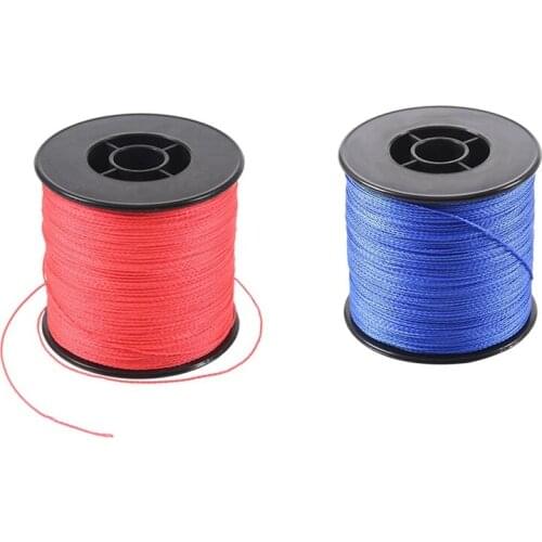 2x 500M 100LB 0.5mm Super Strong Braided Fishing Line PE 4 Strands Color:Red & Blue