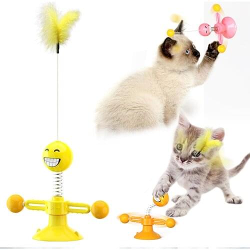 Spring man cat toy turntable windmill cat stick toy tumbler cat toy tumbler ball toy cat favorite toy